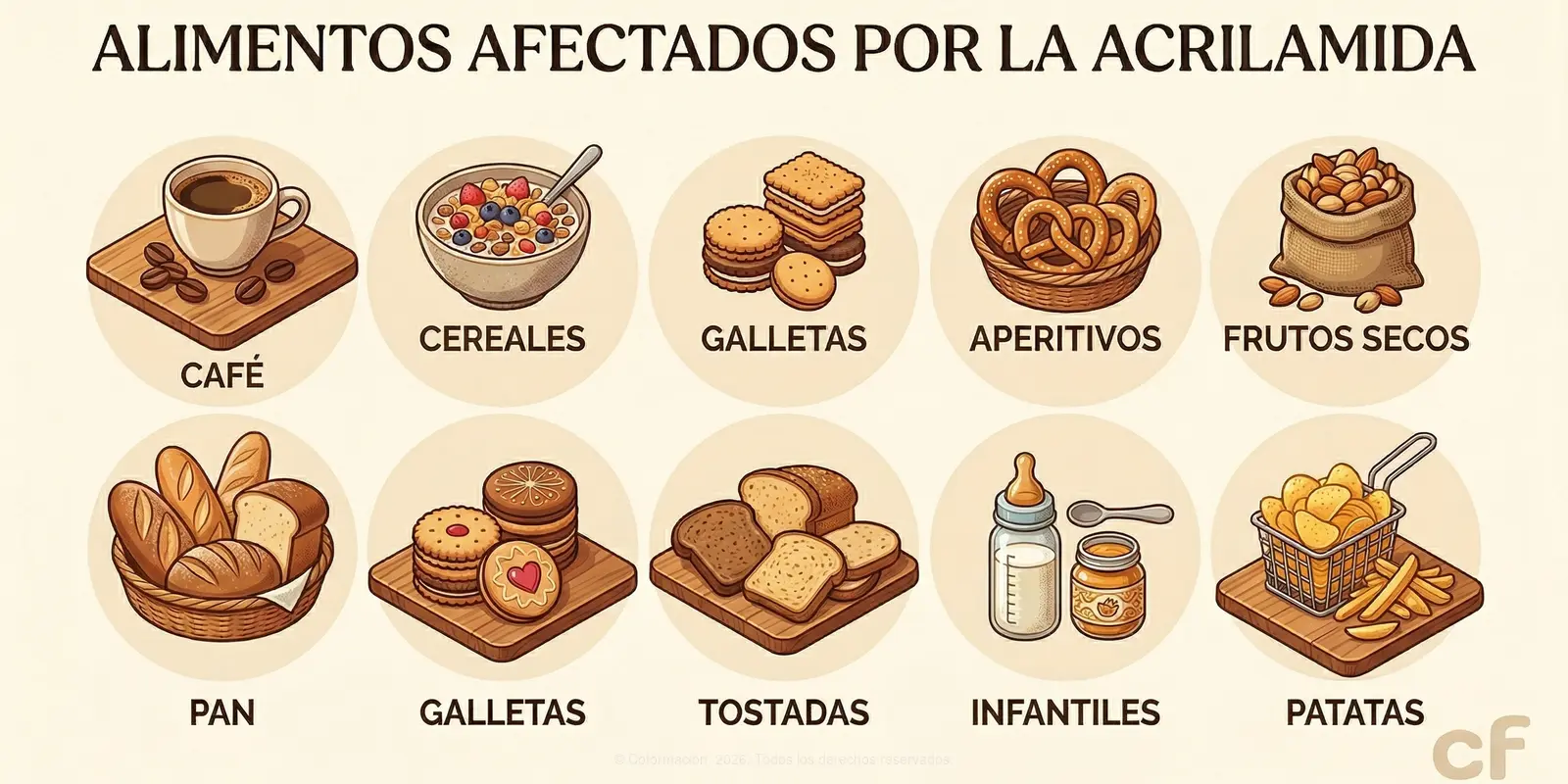 Alimentos afectados por la Acrilamida